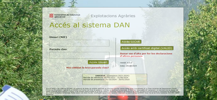 Obert el període per a presentar la DAN 2024. Termini de l’1 d’octubre de 2025 al 20 de gener de 2026