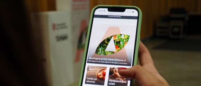 Agricultura presenta el Canal Aliments, un portal digital de divulgació sobre alimentació basat en evidència científica